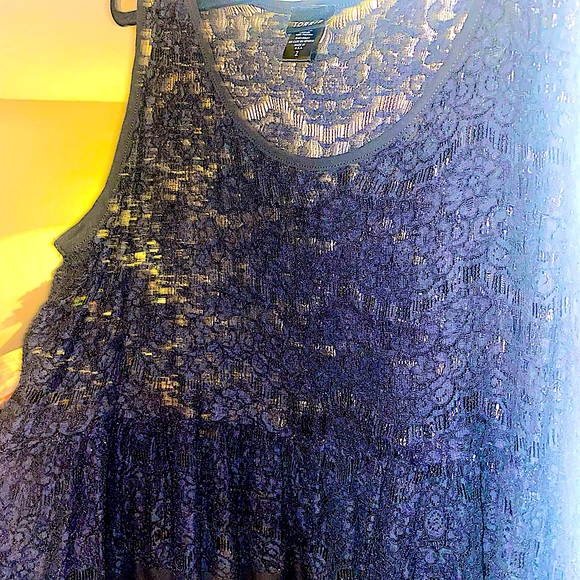 Torrid 2x Black Lace Peplum Style Top - Picture 4 of 5